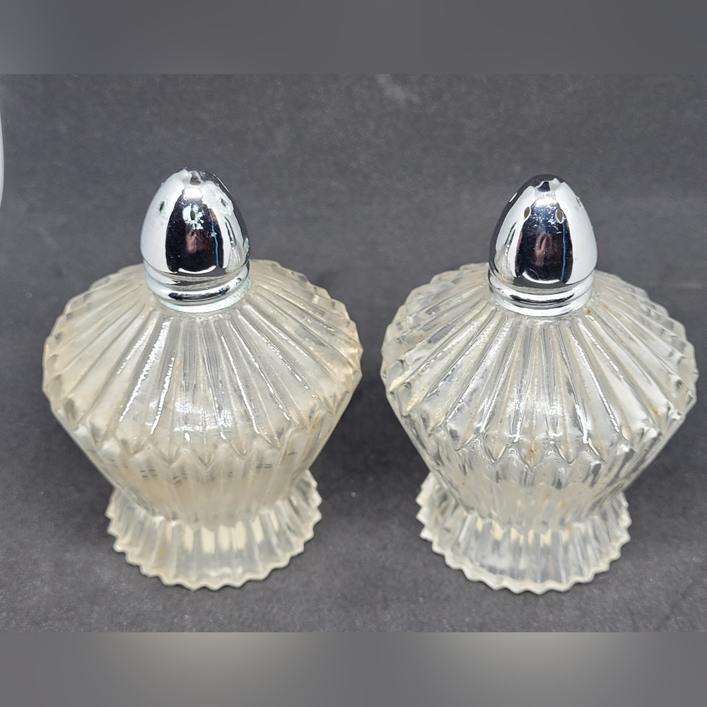 I Rice salt pepper shakers, crystal salt pepper set, salt pepper set, kitchen
